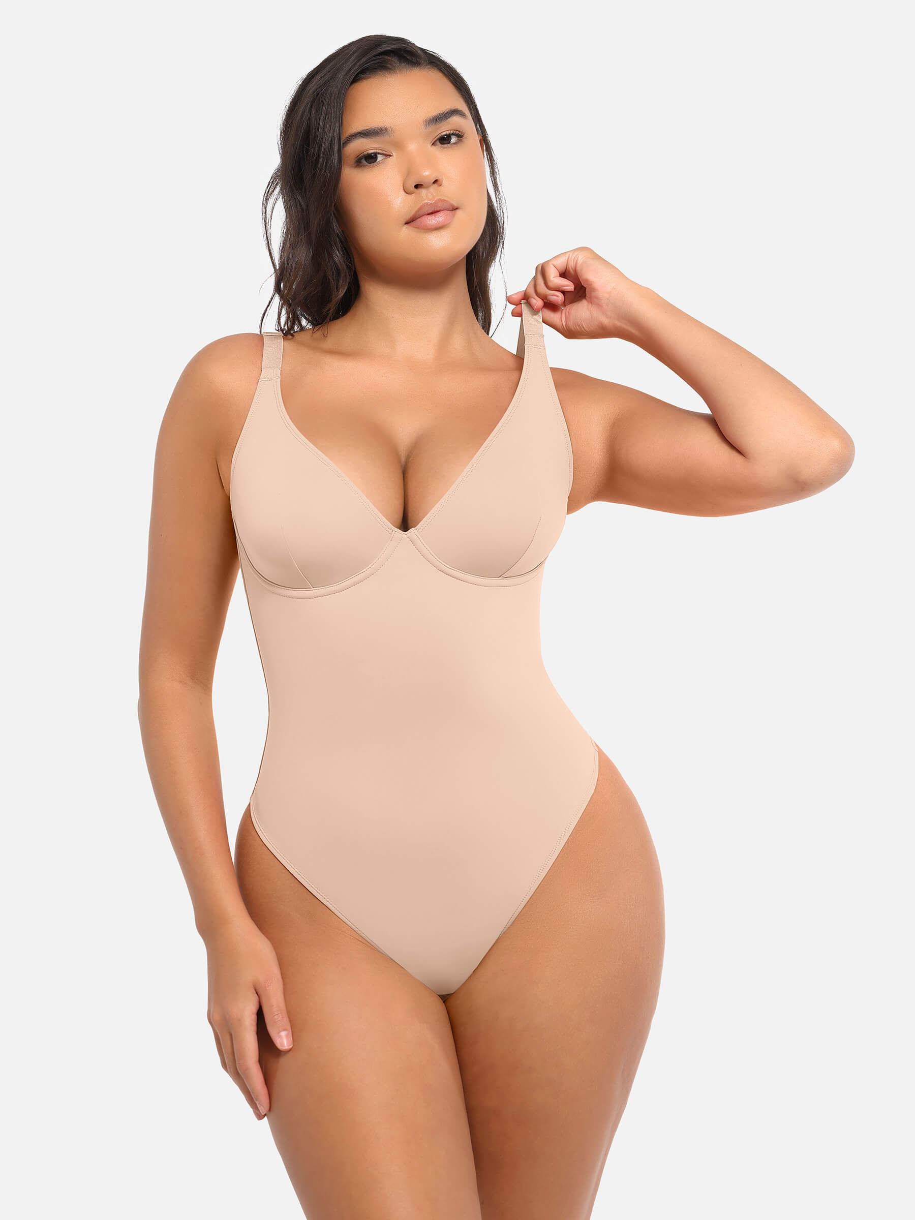 Divinegirl V Neck Tummy Control Bodysuit