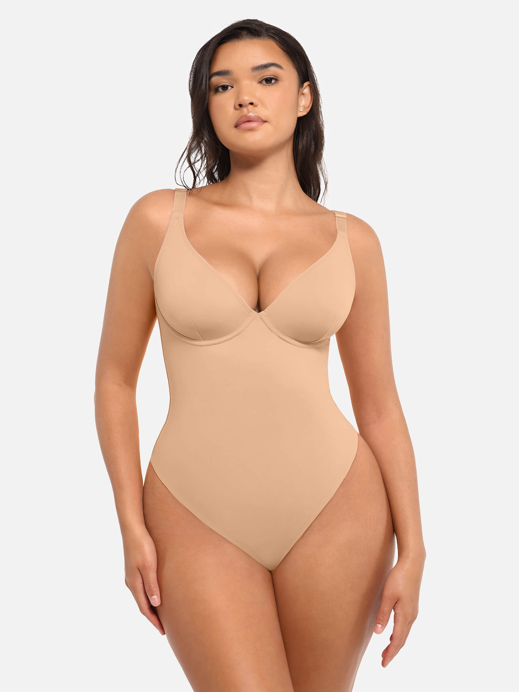 Divinegirl V Neck Tummy Control Bodysuit