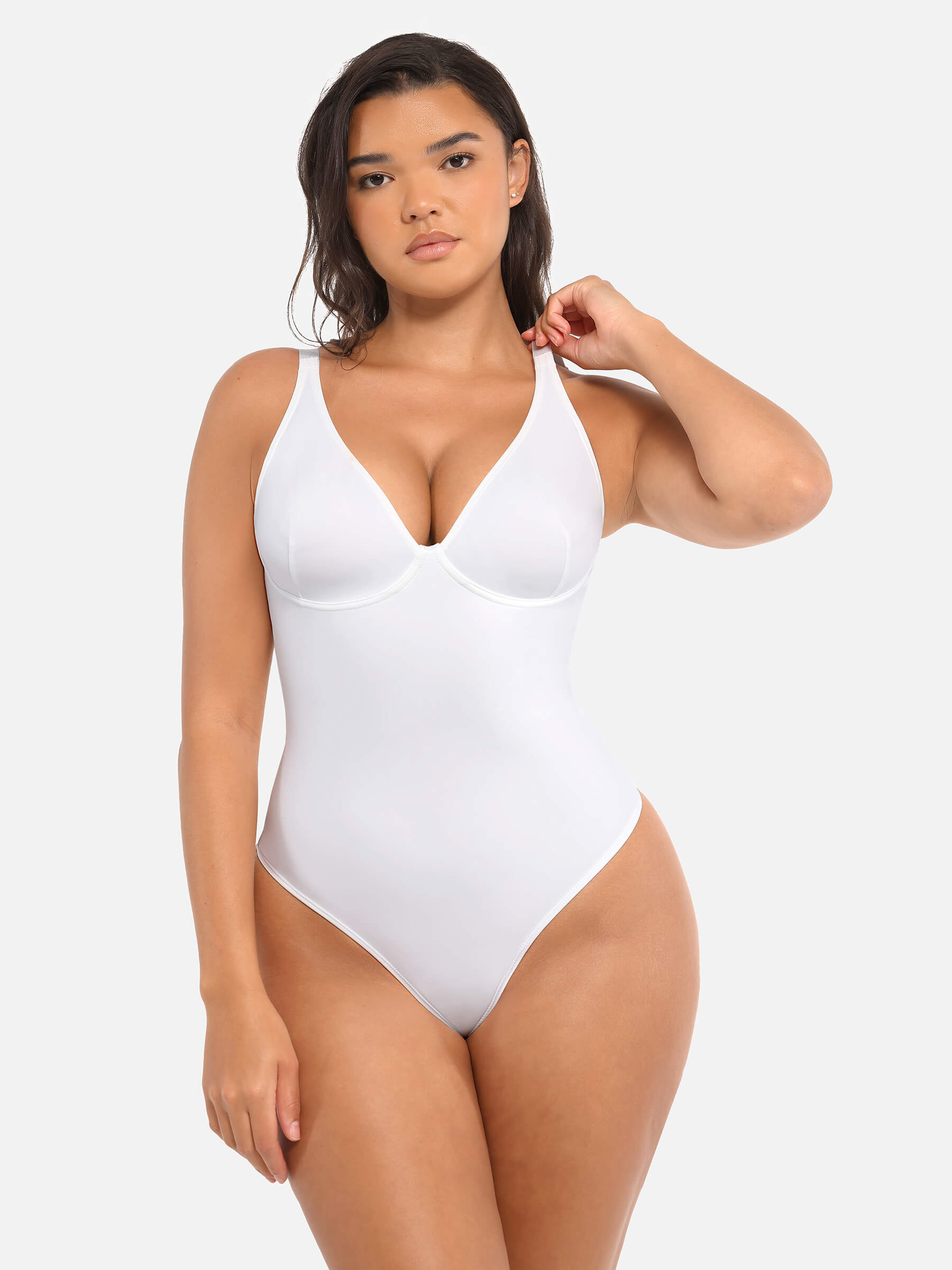 Feelingirl Deep V Neck Tummy Control Shapewear Bodysuit [BOGO]