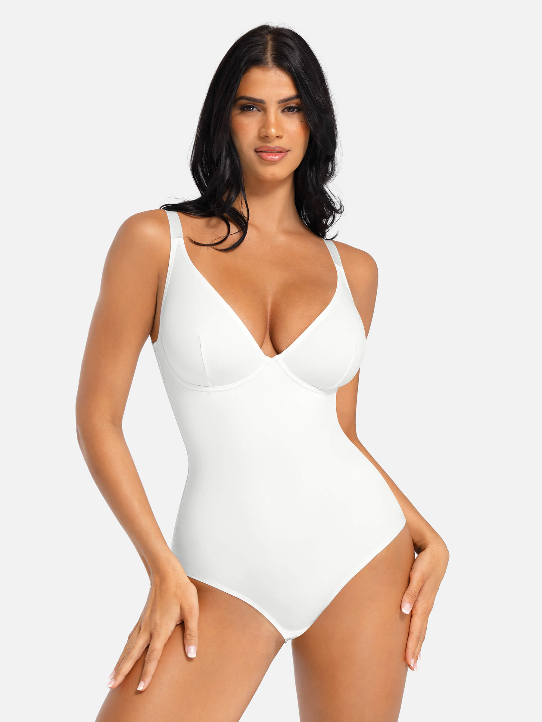 Divinegirl V Neck Tummy Control Bodysuit