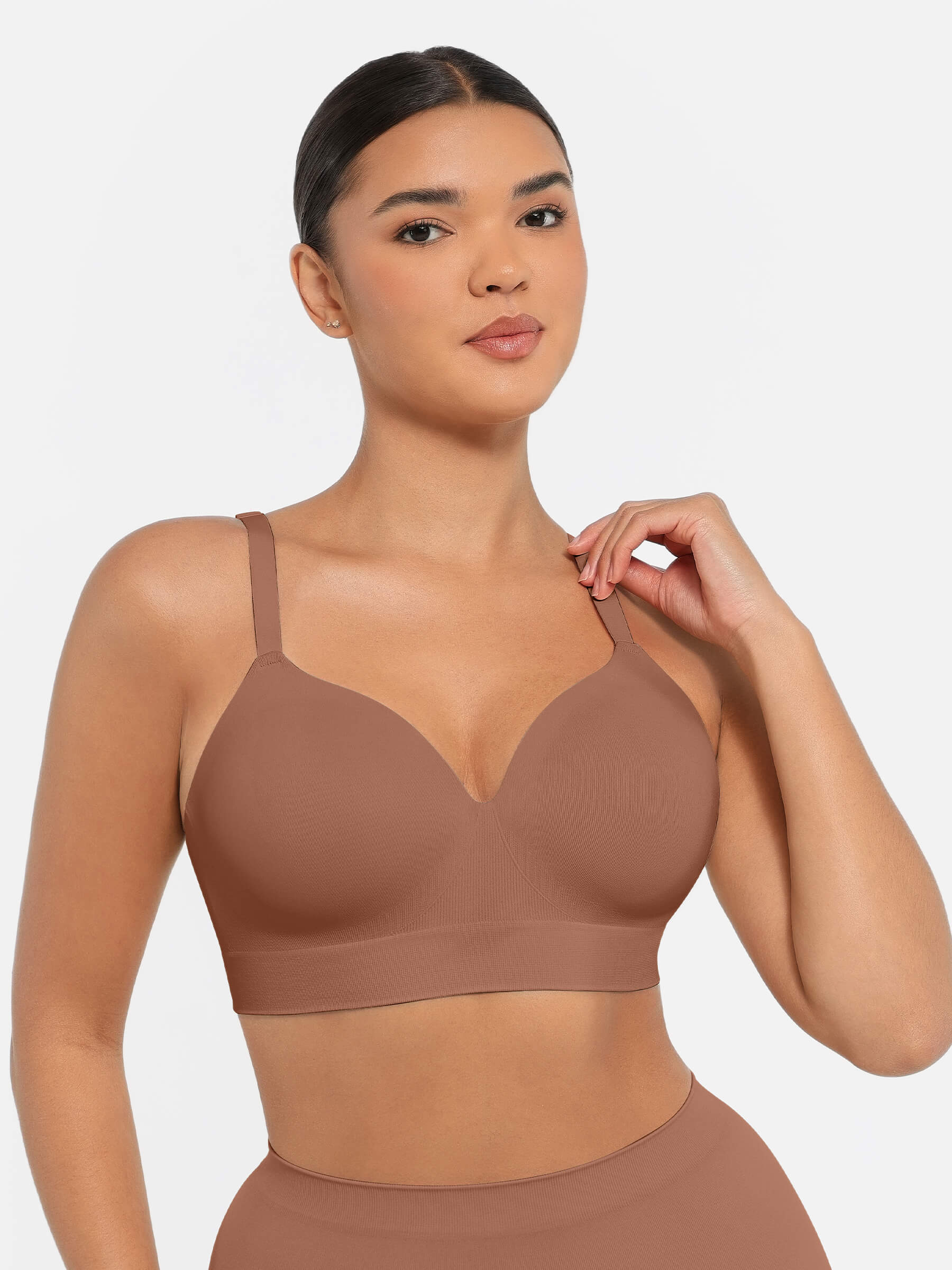 Feelingirl Full Coverage Wireless Bra + Push-Up Seamless Bra