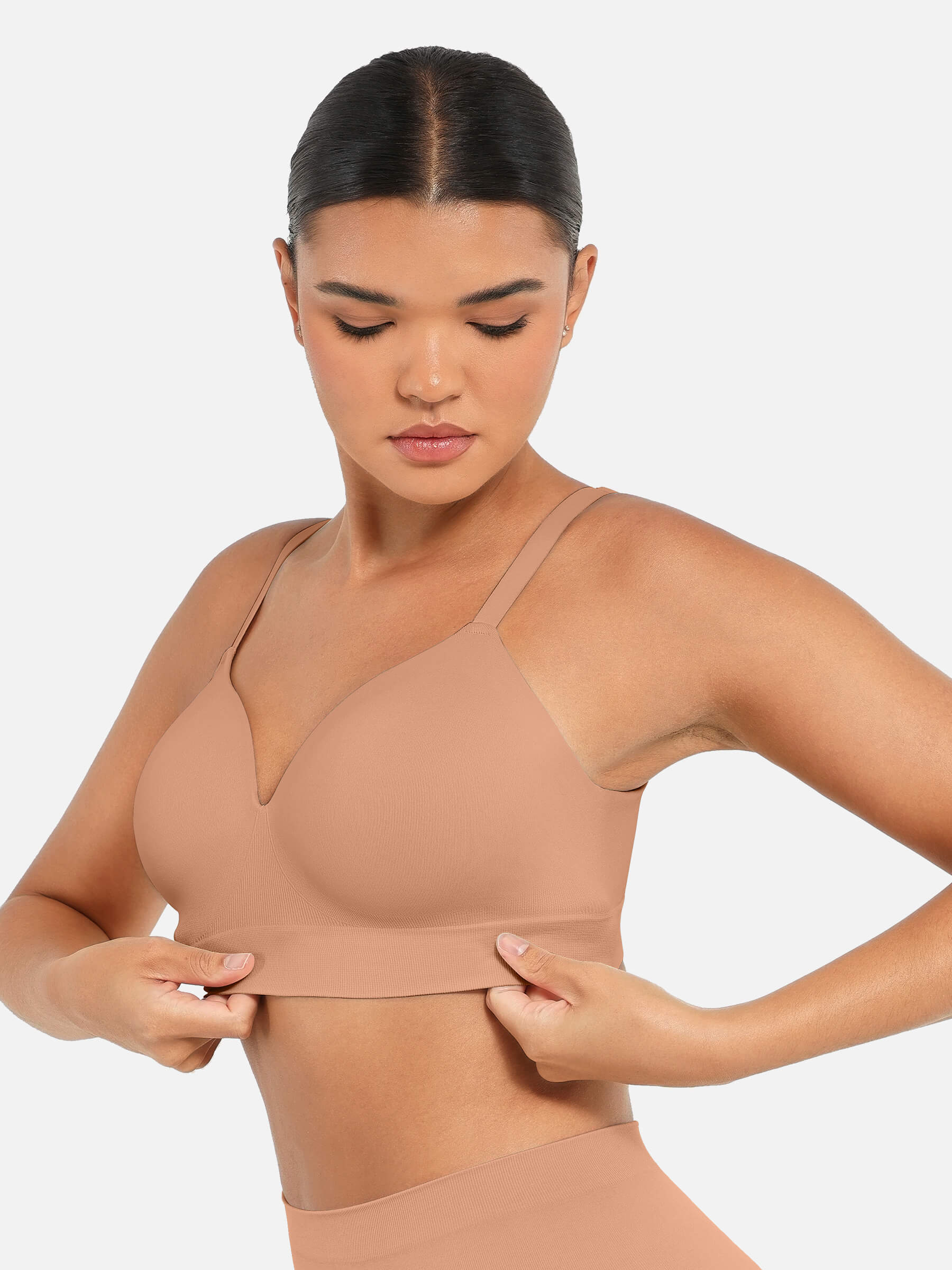 Feelingirl Full Coverage Wireless Bra + Push-Up Seamless Bra
