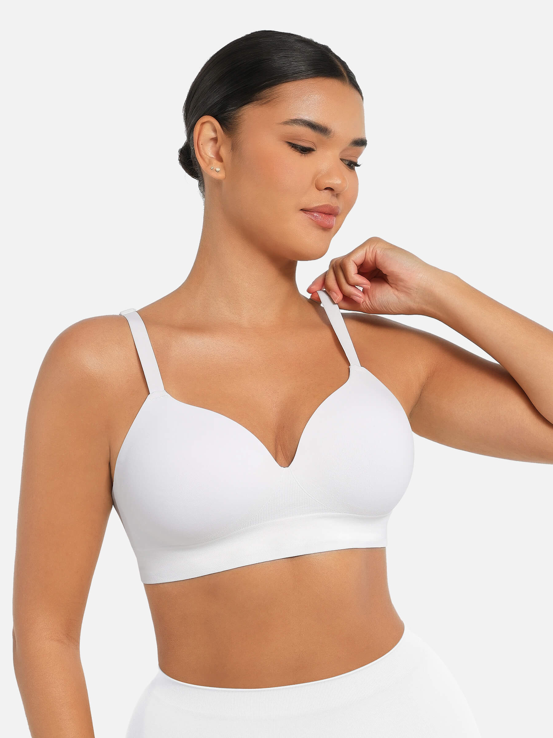 Feelingirl Full Coverage Wireless Bra + Push-Up Seamless Bra