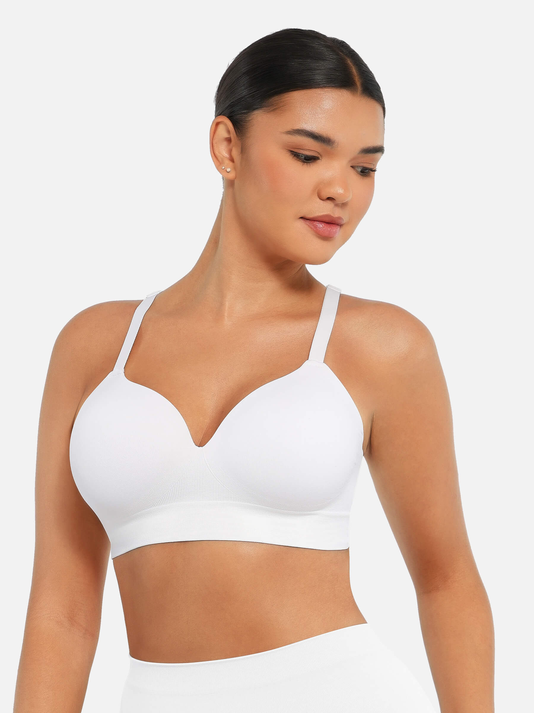 Feelingirl Full Coverage Wireless Bra + Push-Up Seamless Bra