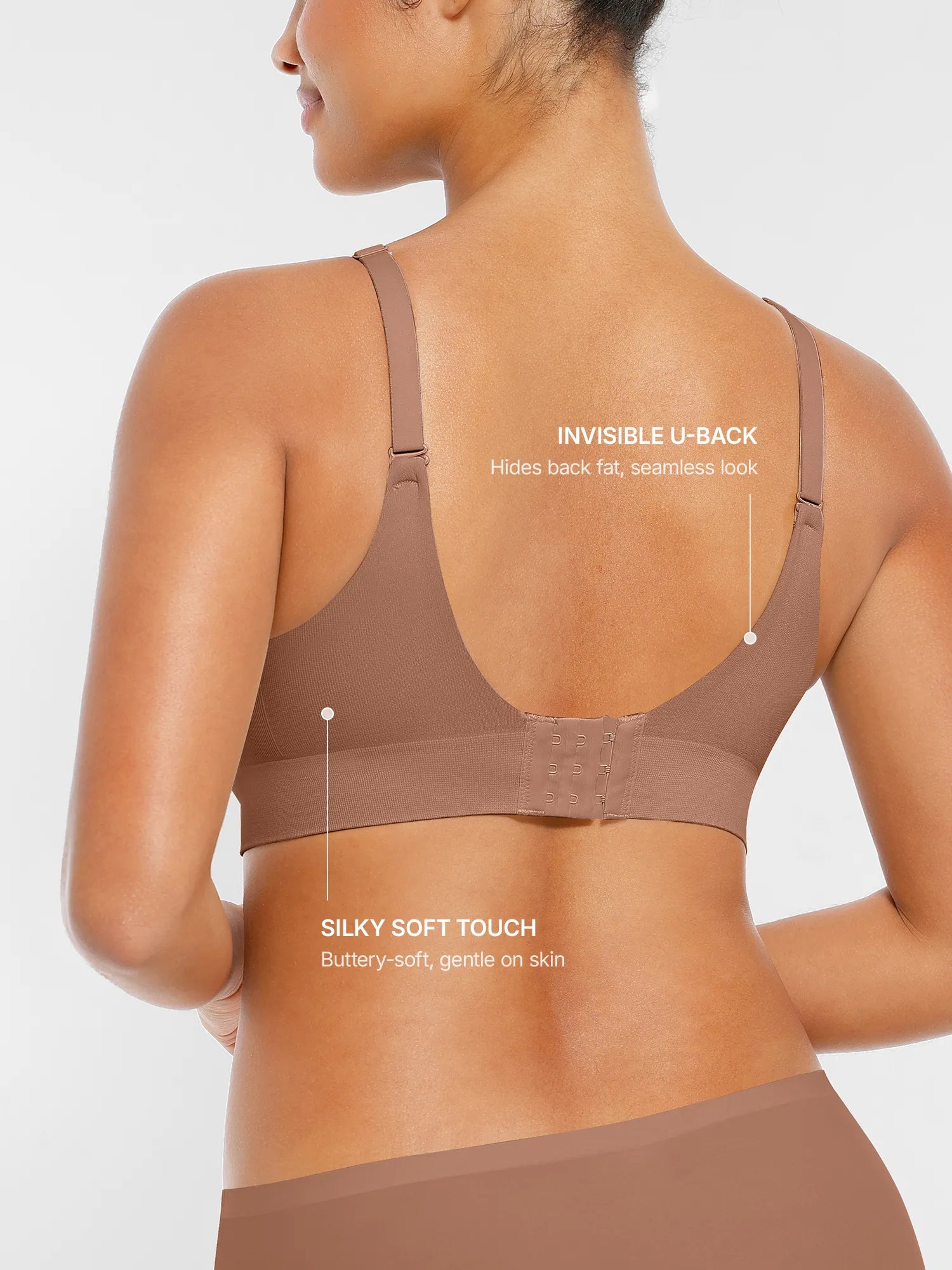 Feelingirl Wireless Seamless Push-Up V-neck Bra