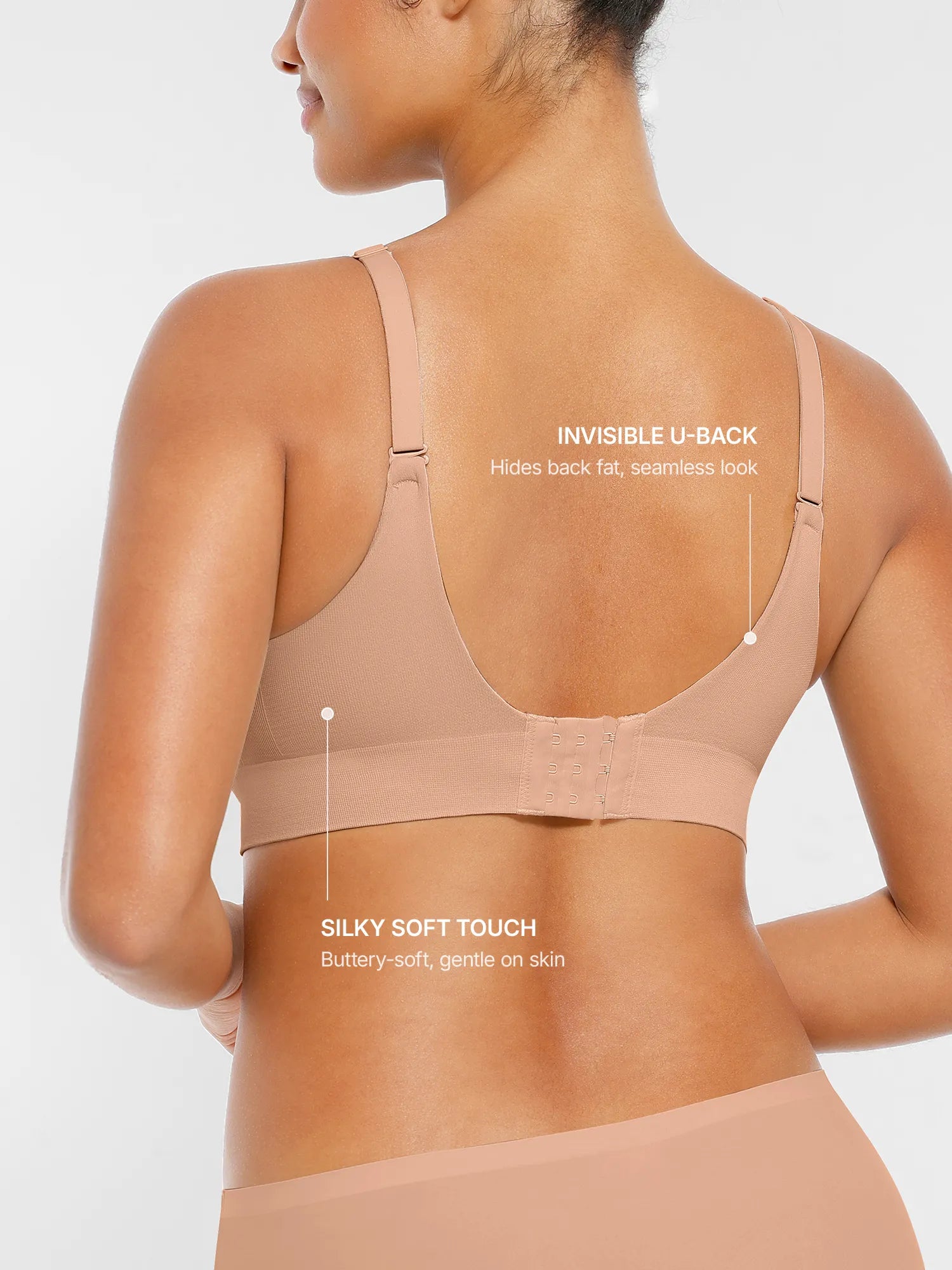 Feelingirl Wireless Seamless Push-Up V-neck Bra