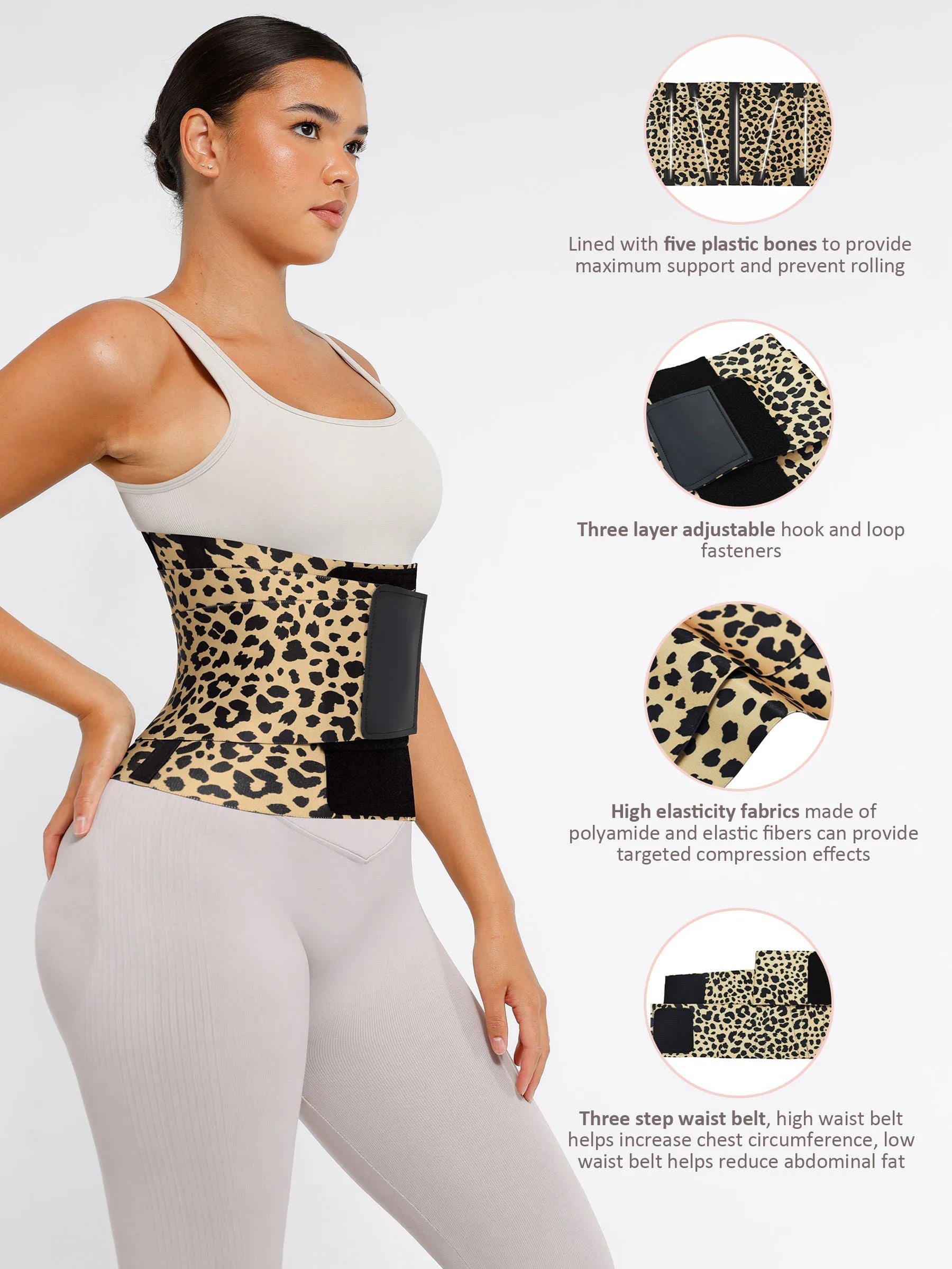Feelingirl Triple Wrap Tummy Control Waist Trainer Belt