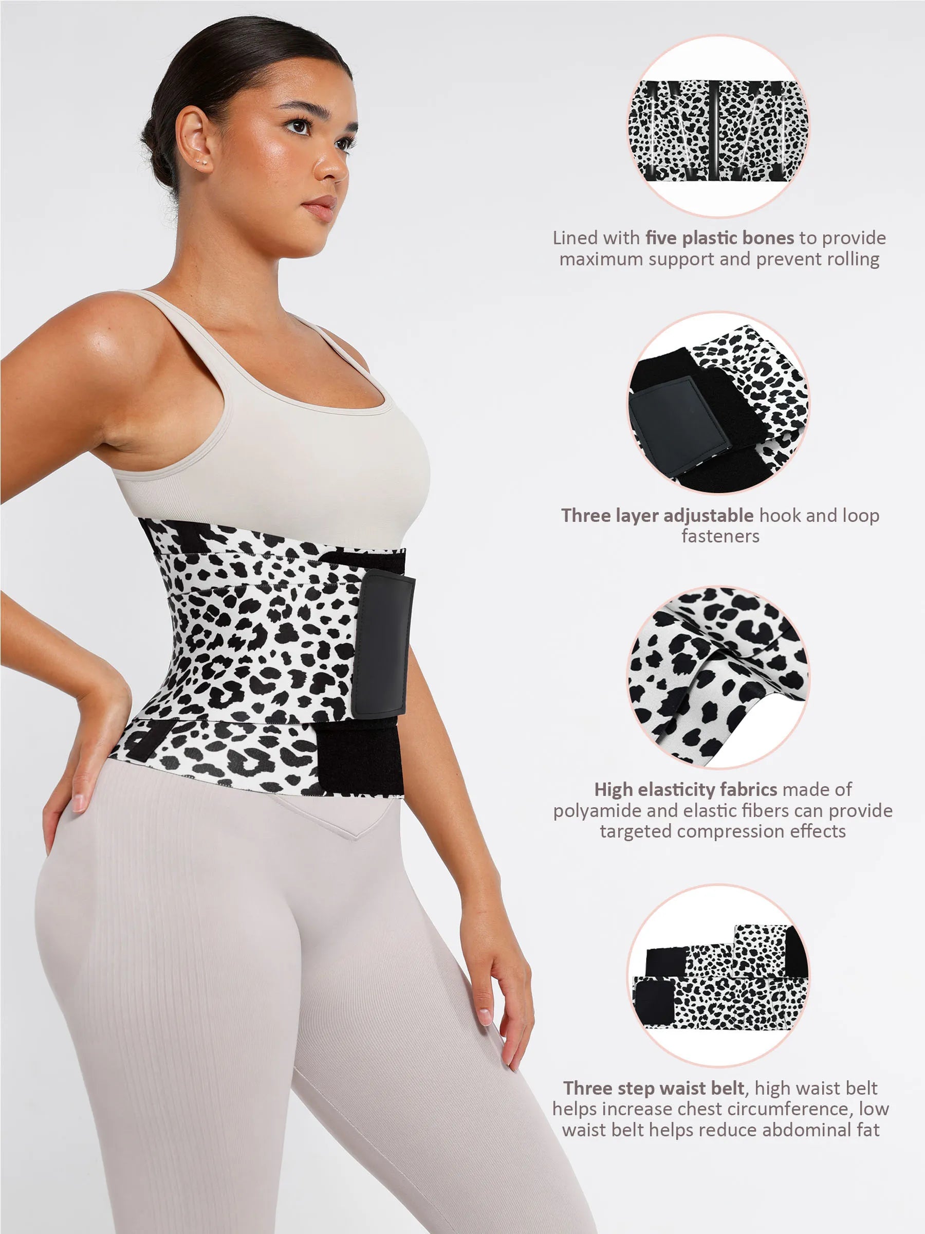 Feelingirl Triple Wrap Tummy Control Waist Trainer Belt