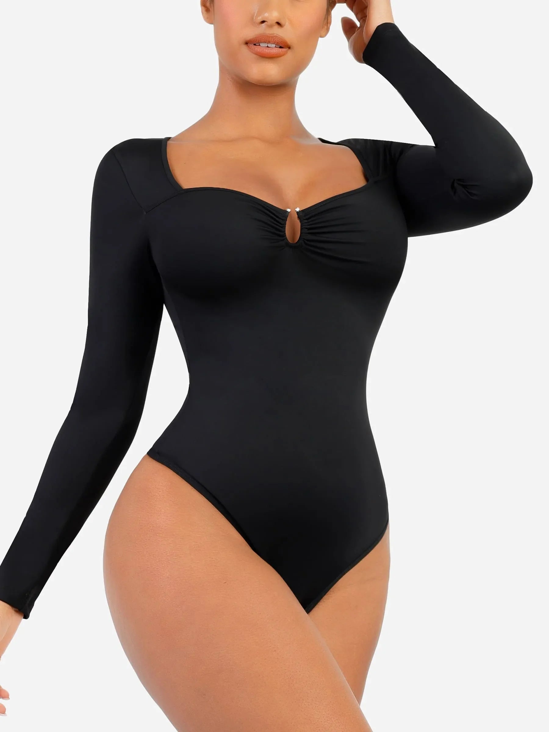 Feelingirl Slimming Long-Sleeve Shapewear Bodysuit