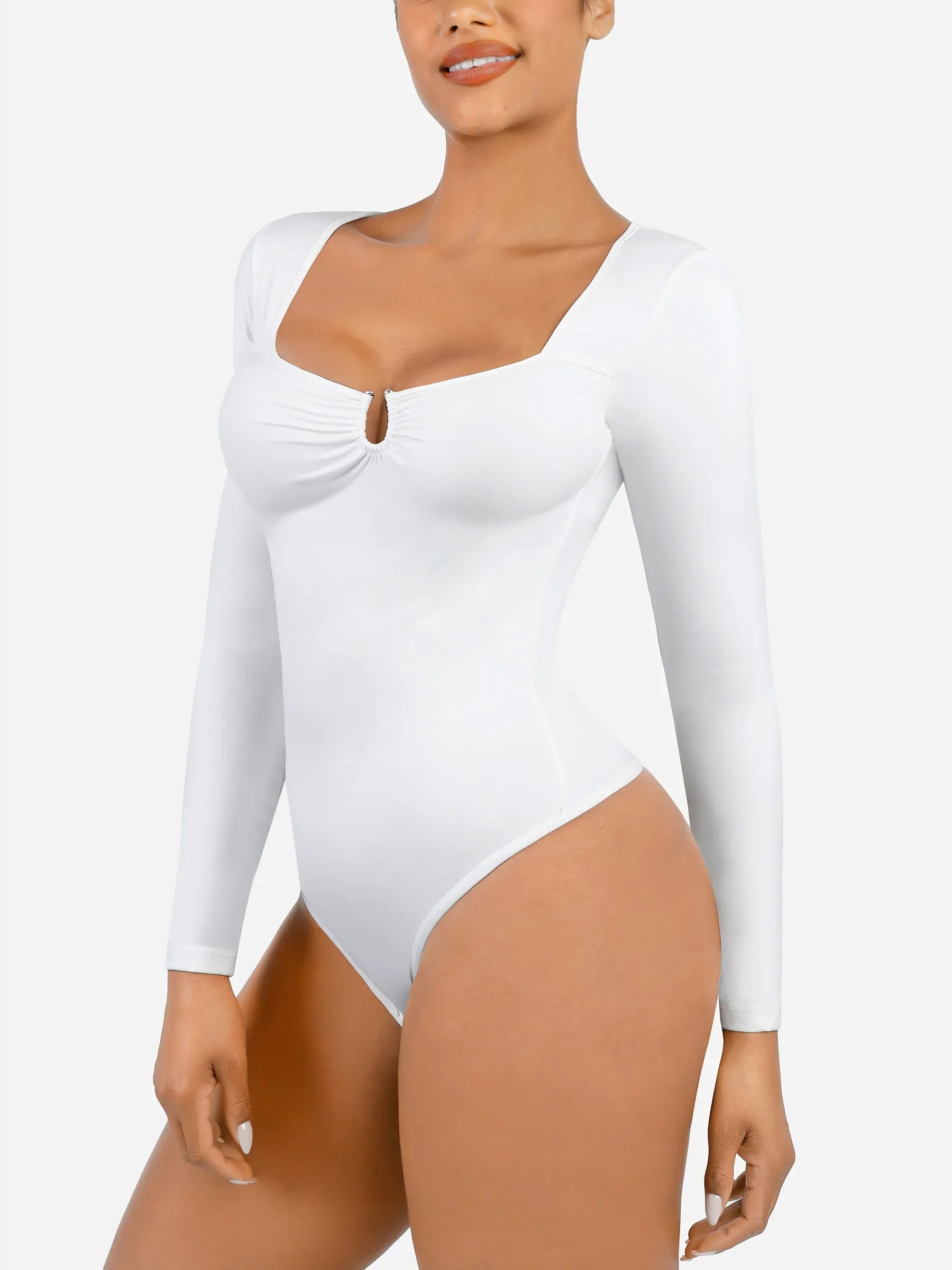 Feelingirl Slimming Long-Sleeve Shapewear Bodysuit