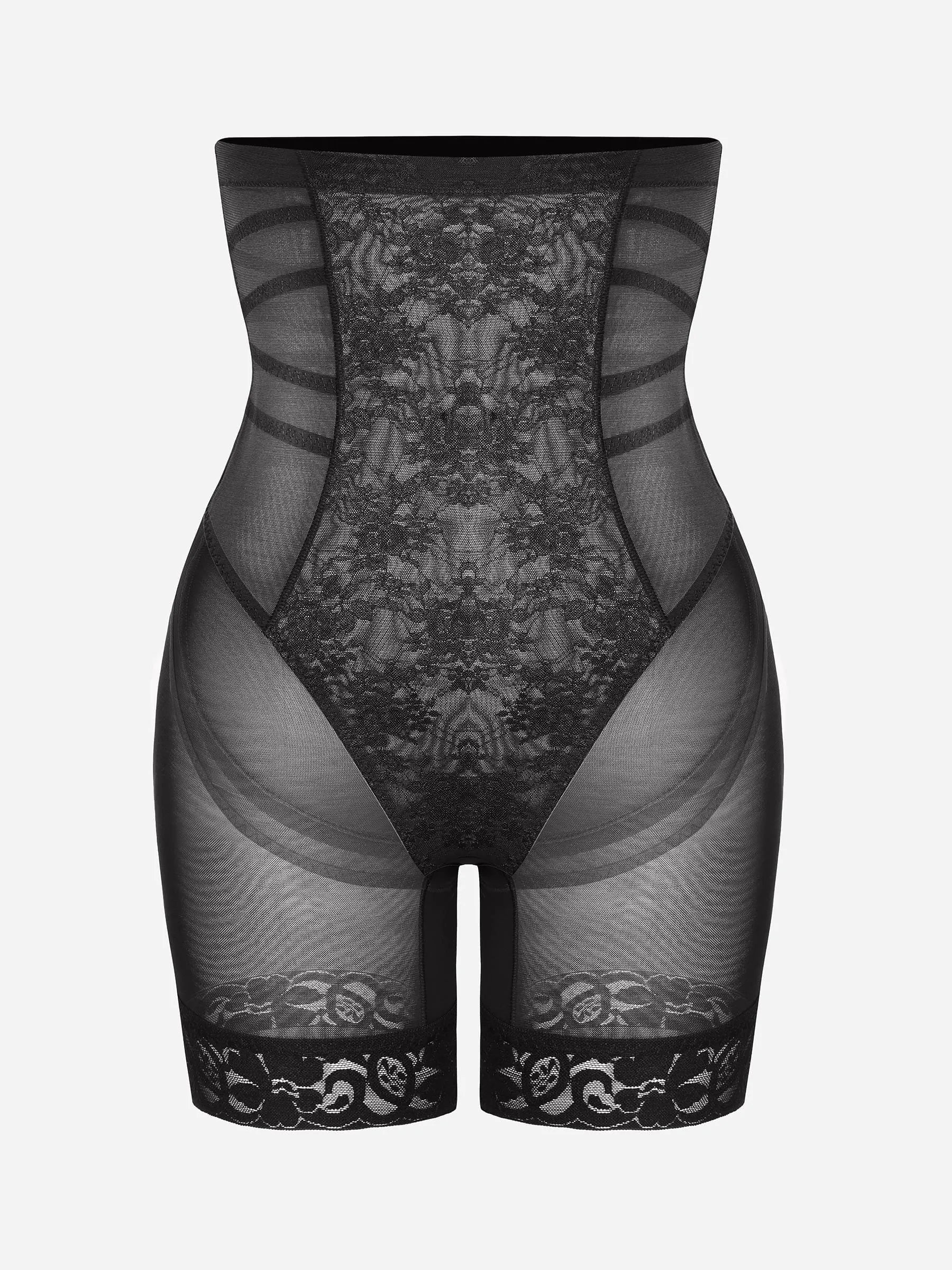 Feelingirl Patterned Lace Breathable Shapewear Shorts
