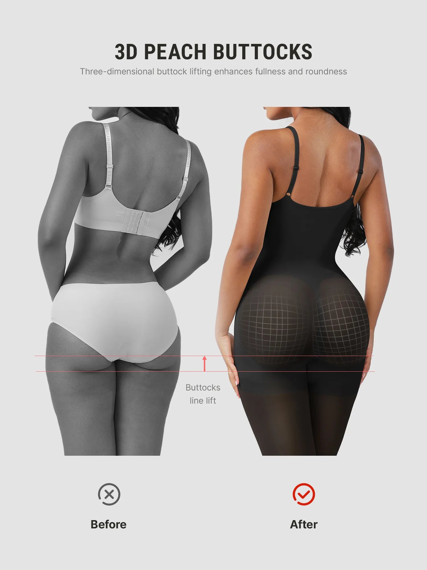 Feelingirl Seamless Full Coverage Shaping Bodysuit