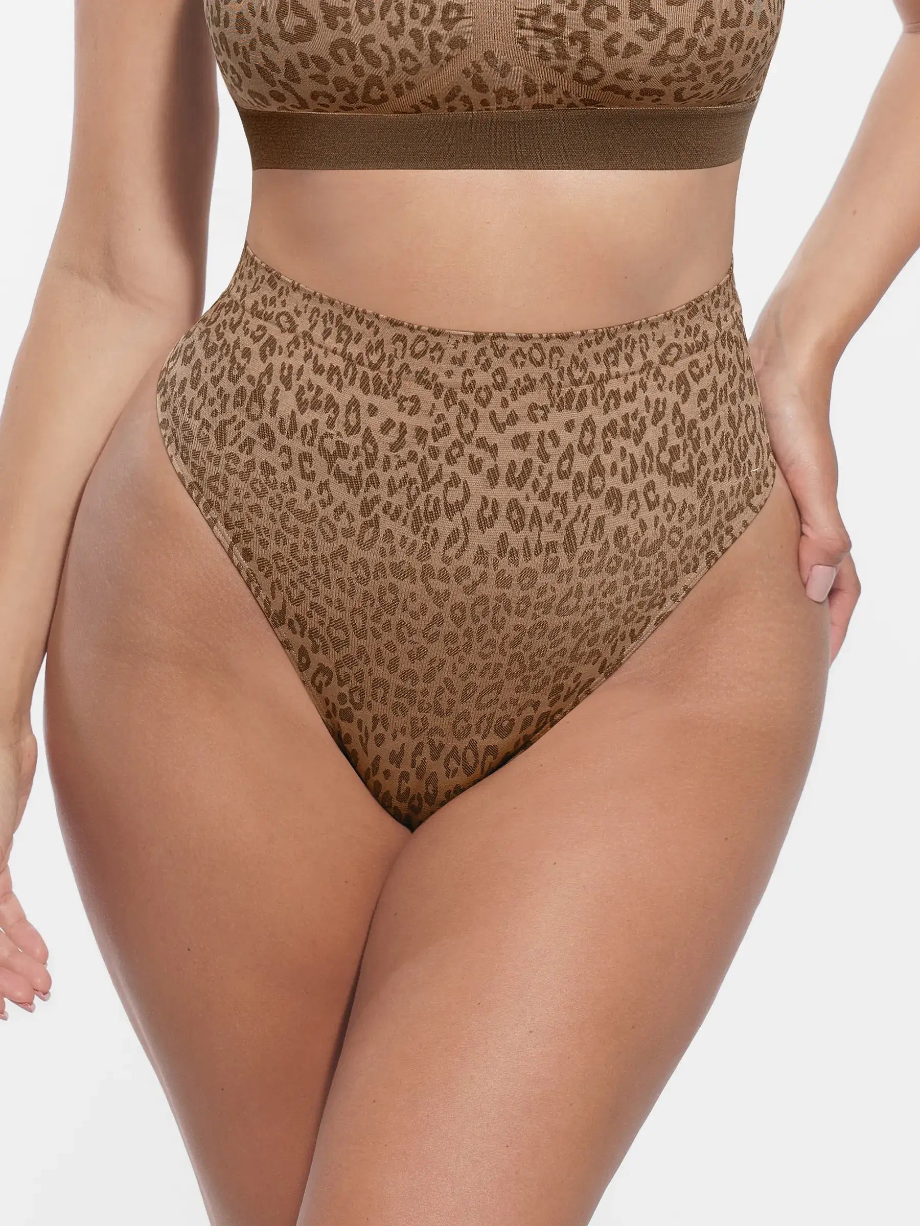 Feelingirl Leopard Print Wireless Bra & Panty
