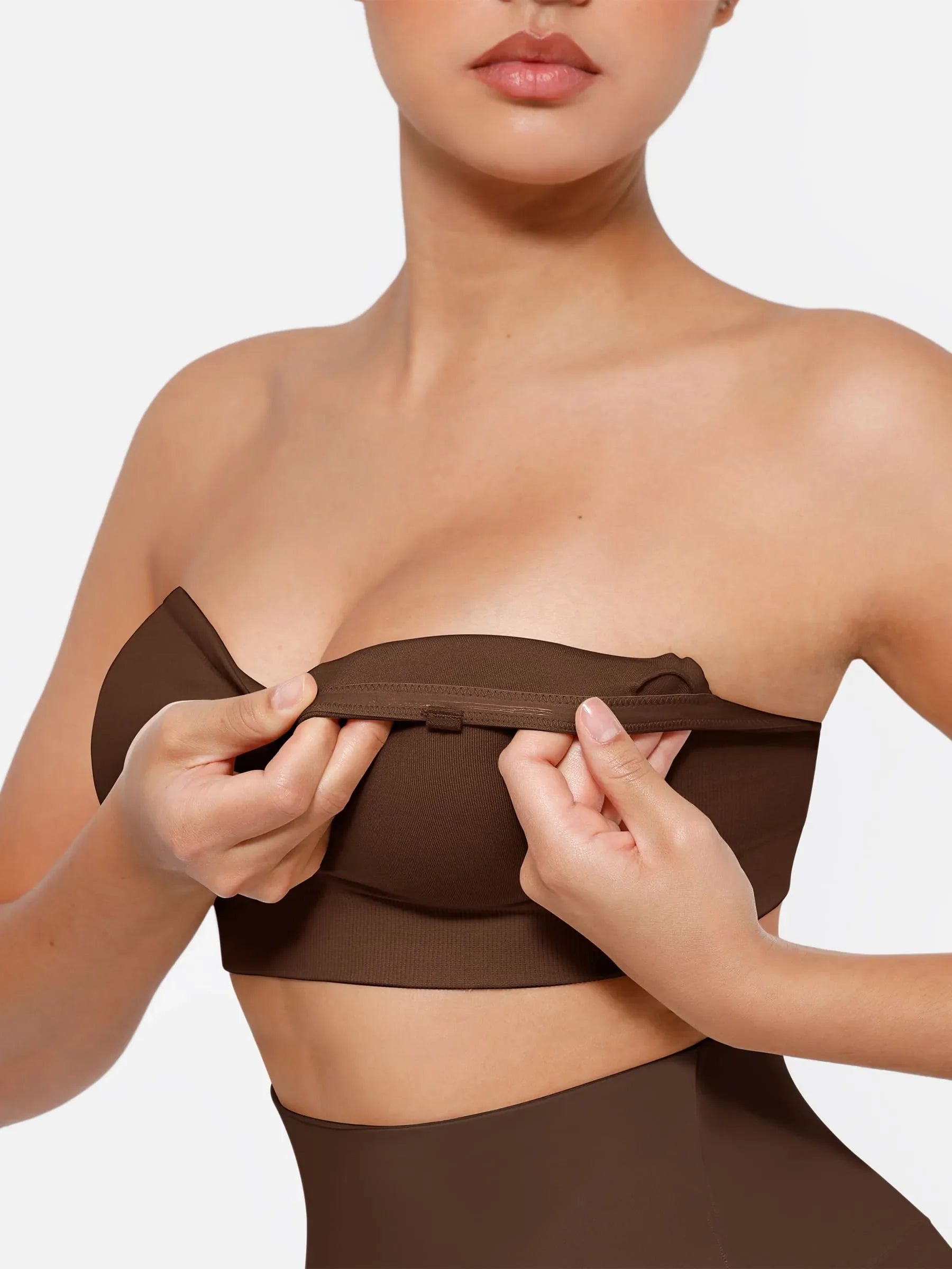 Feelingirl Seamless Strapless Anti-Slip Bra With Removable Pads