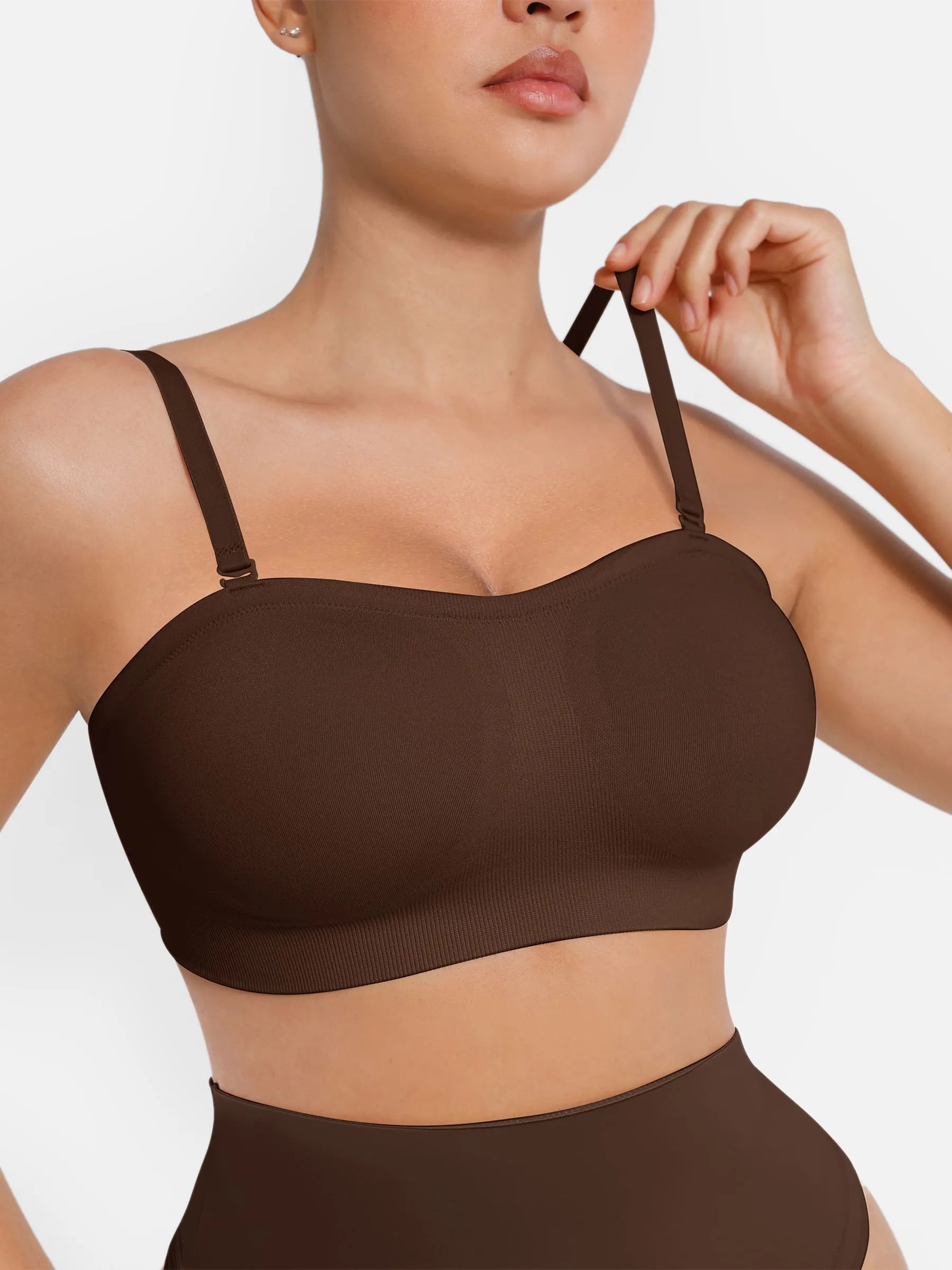 Feelingirl Seamless Strapless Anti-Slip Bra With Removable Pads