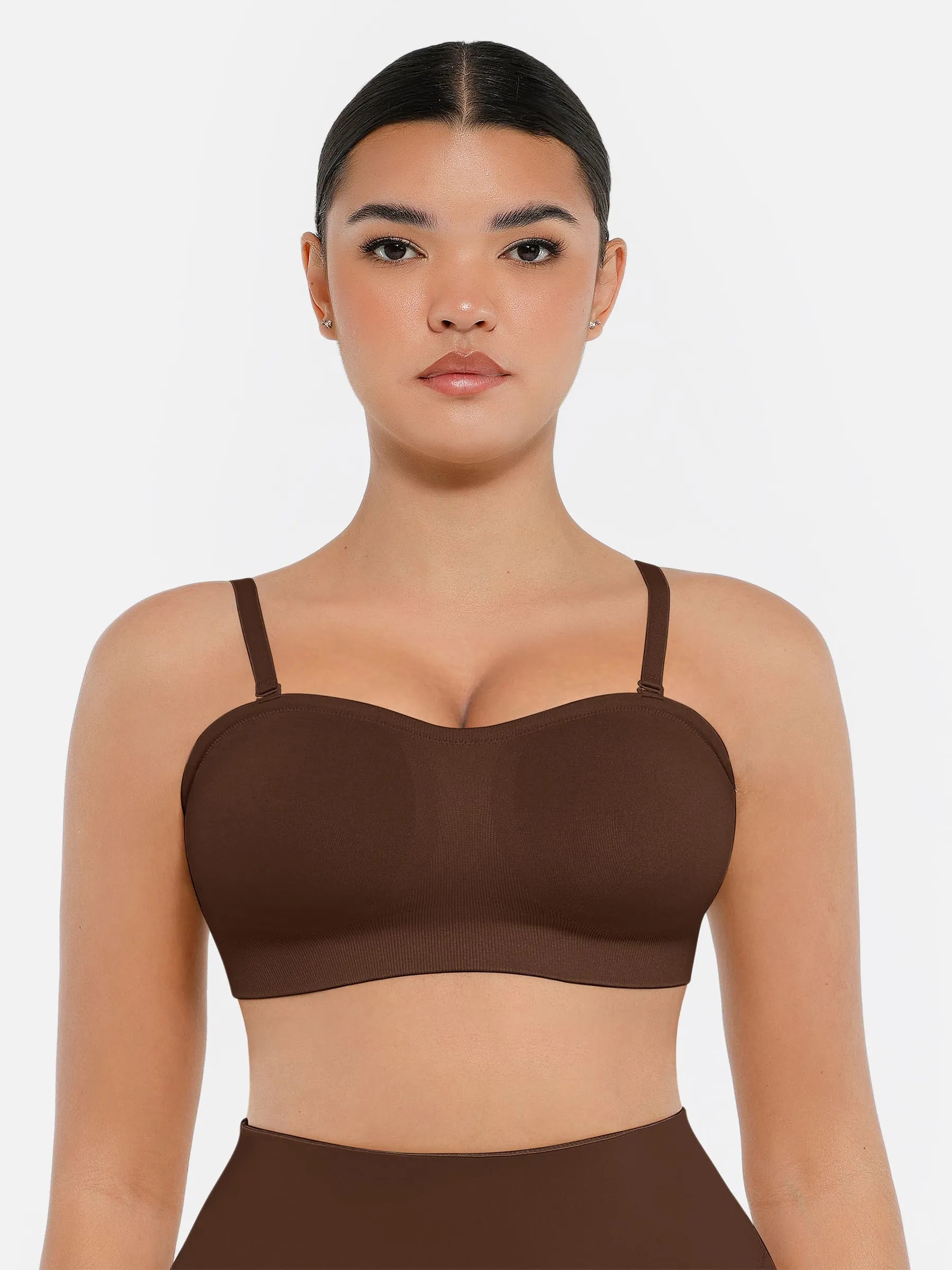 Feelingirl Seamless Strapless Anti-Slip Bra With Removable Pads