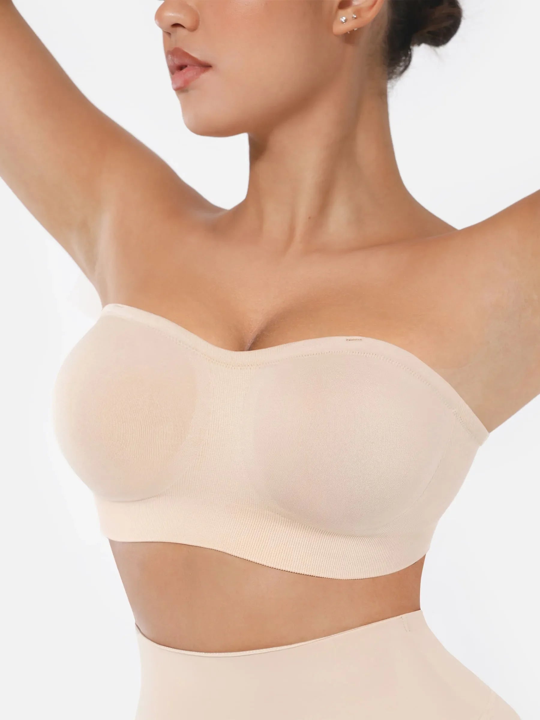 Feelingirl Seamless Strapless Anti-Slip Bra With Removable Pads