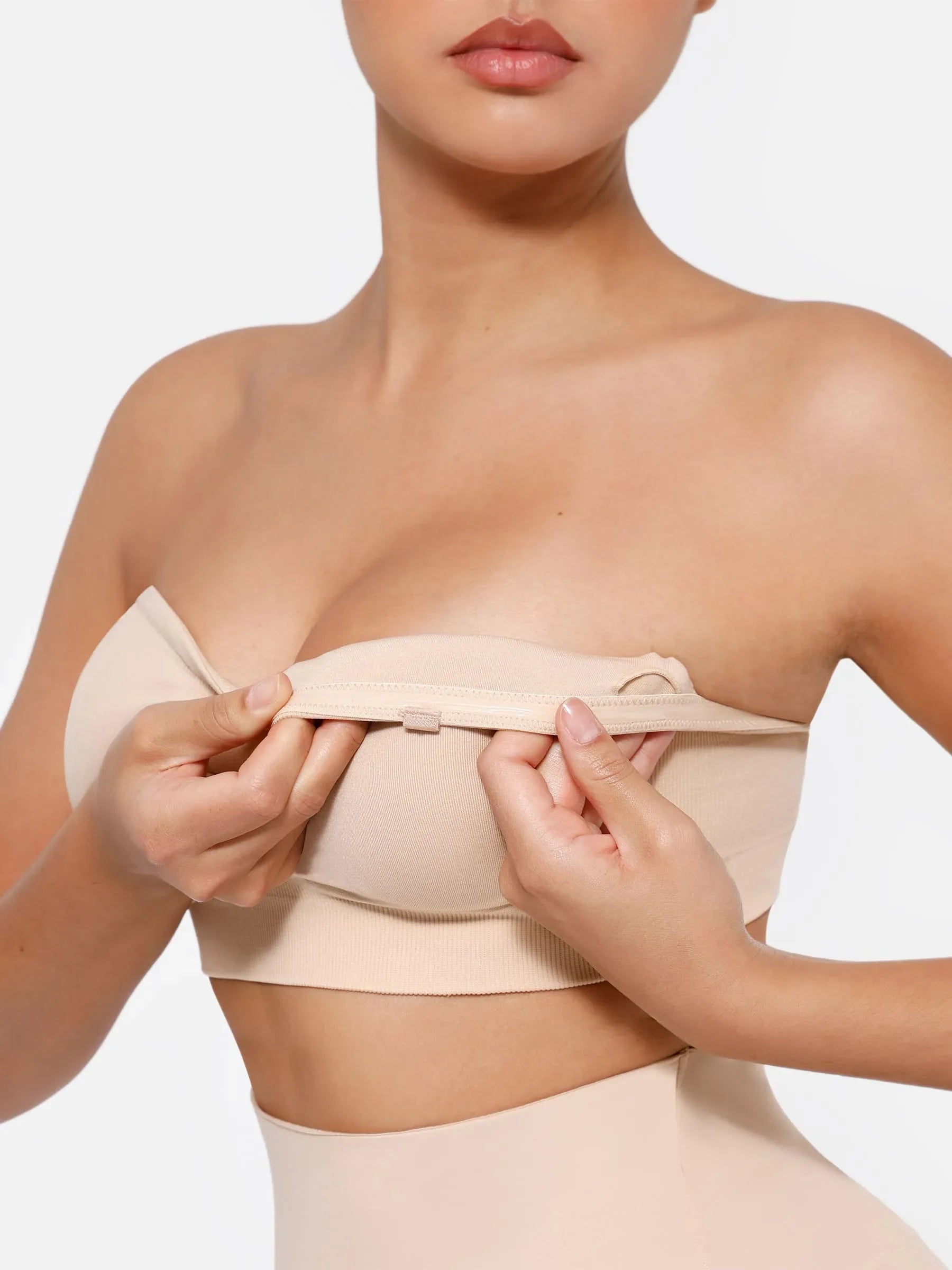 Feelingirl Seamless Strapless Anti-Slip Bra With Removable Pads