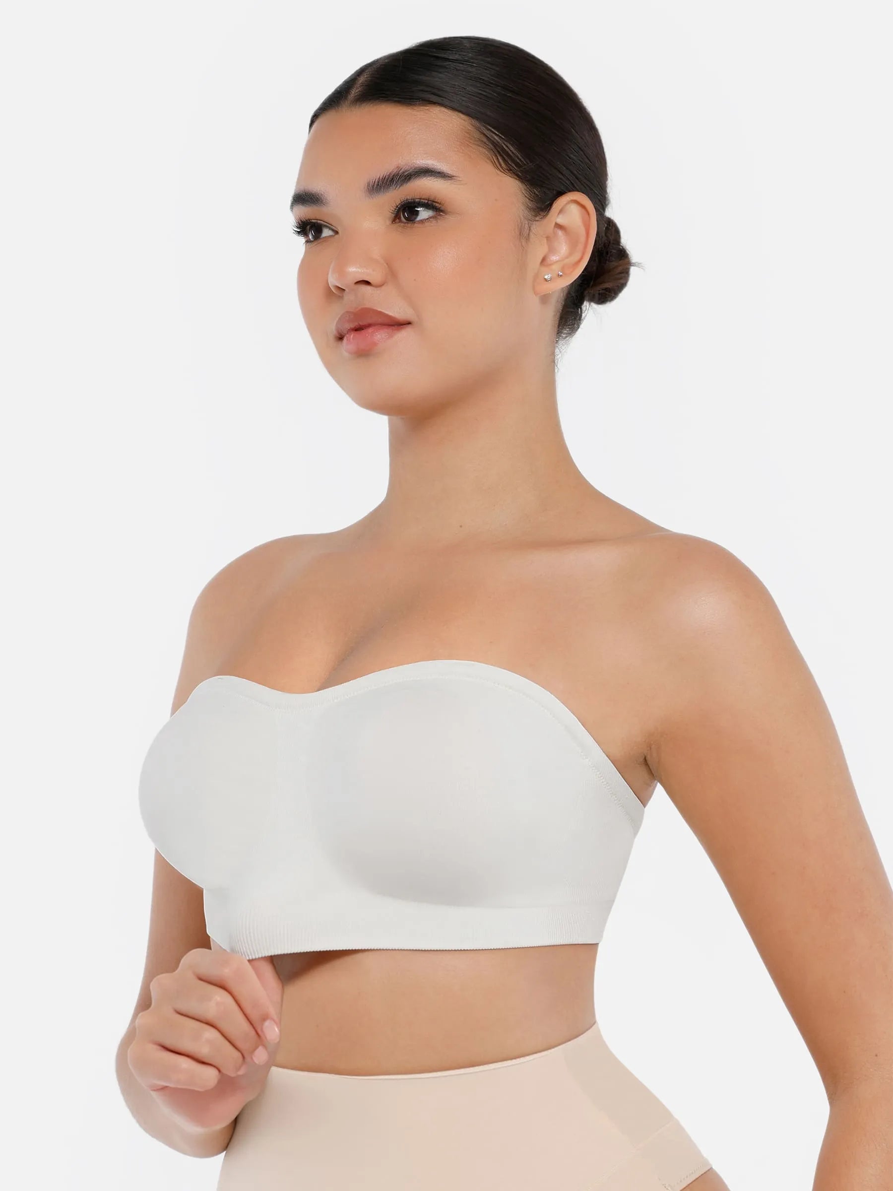 Feelingirl Seamless Strapless Anti-Slip Bra With Removable Pads