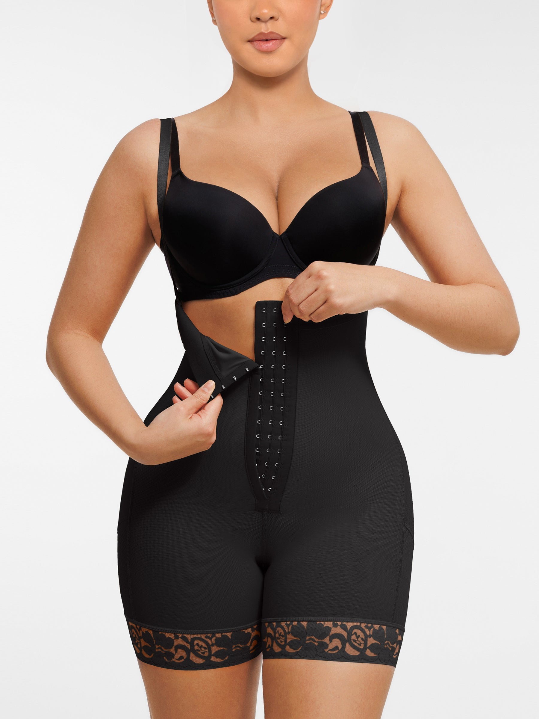 Feelingirl Butt Lifting Body Shaper with Zip Crotch Smooth Tummy Control