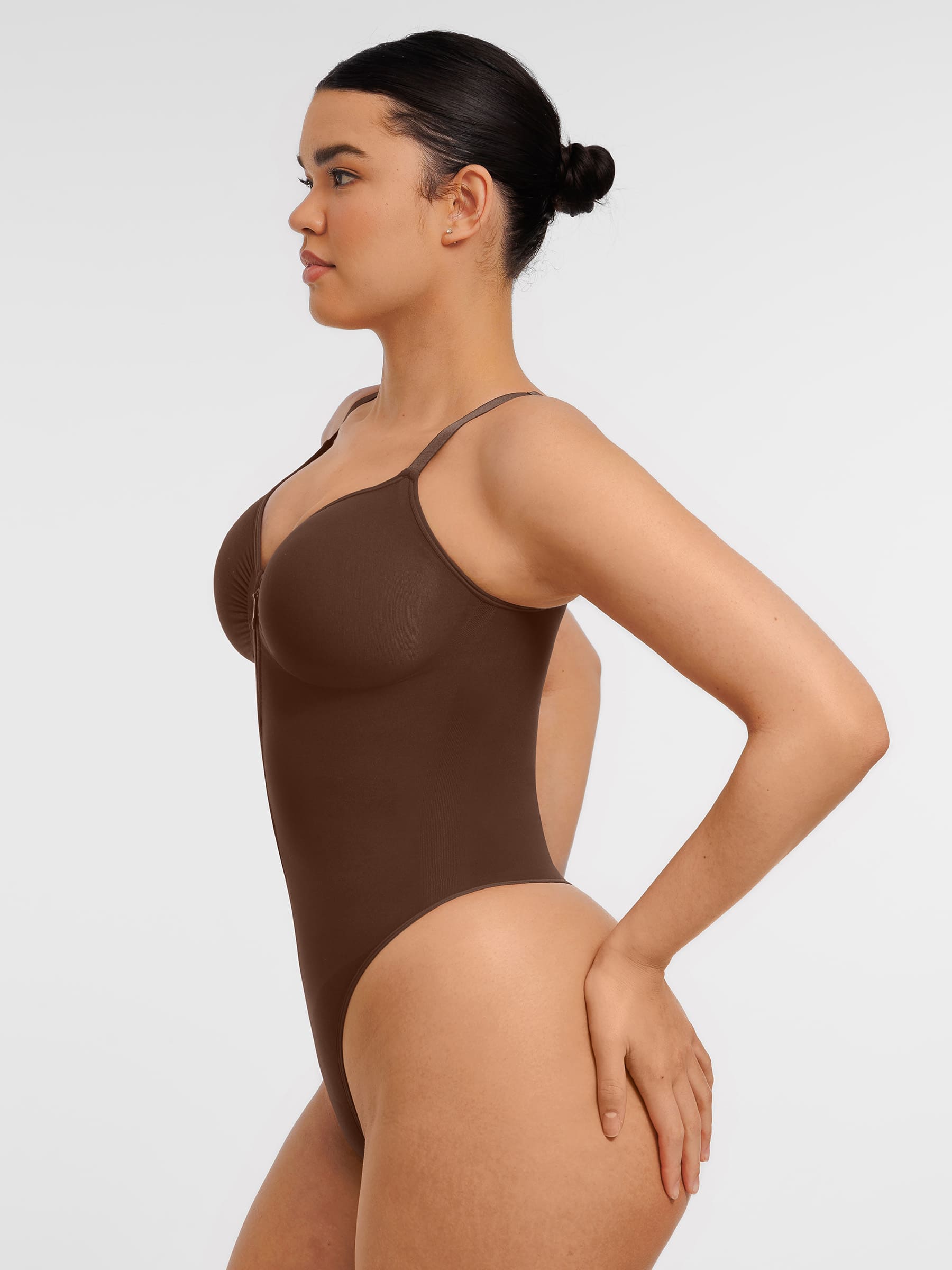 Feelingirl Tummy Control Seamless Zipper Shaping Bodysuit [BOGO]