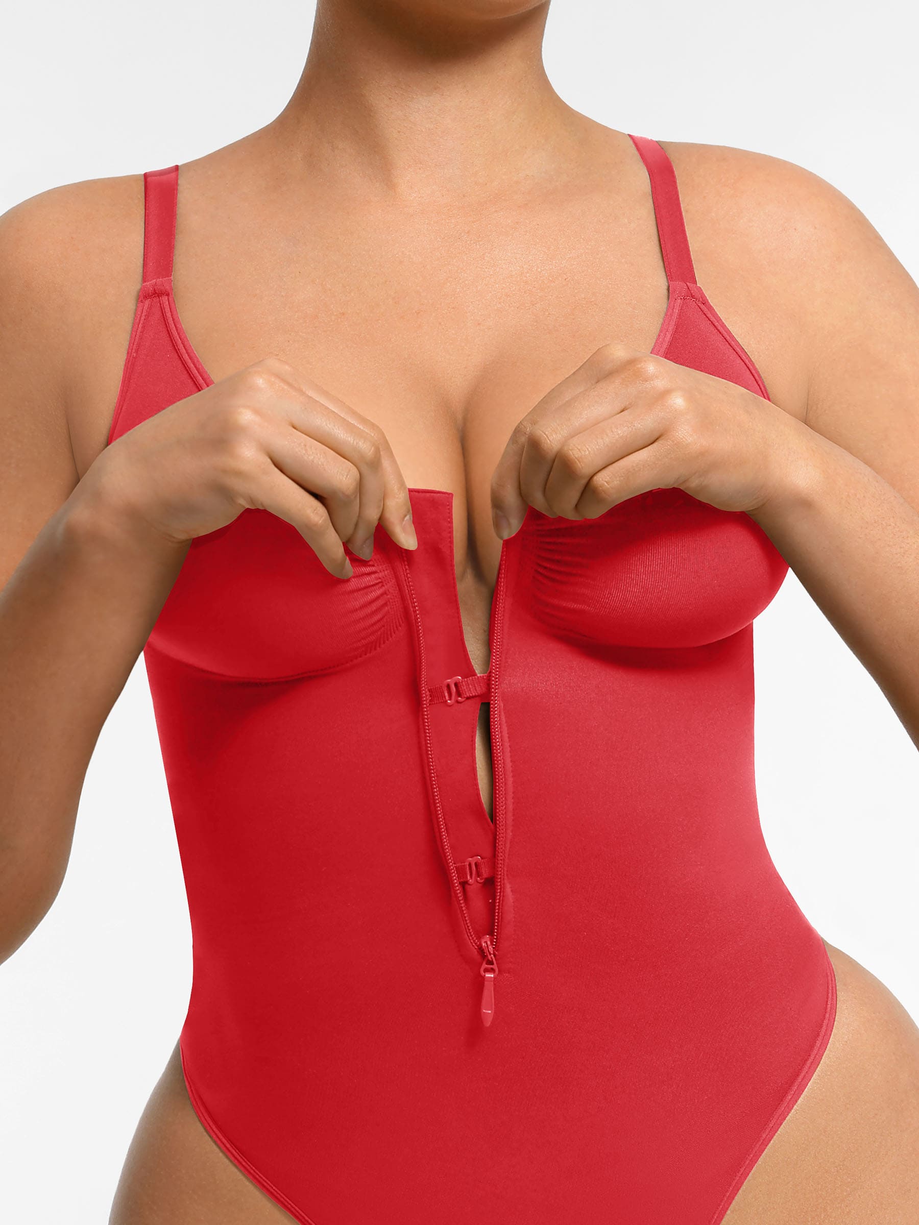 Feelingirl Tummy Control Seamless Zipper Shaping Bodysuit [BOGO]