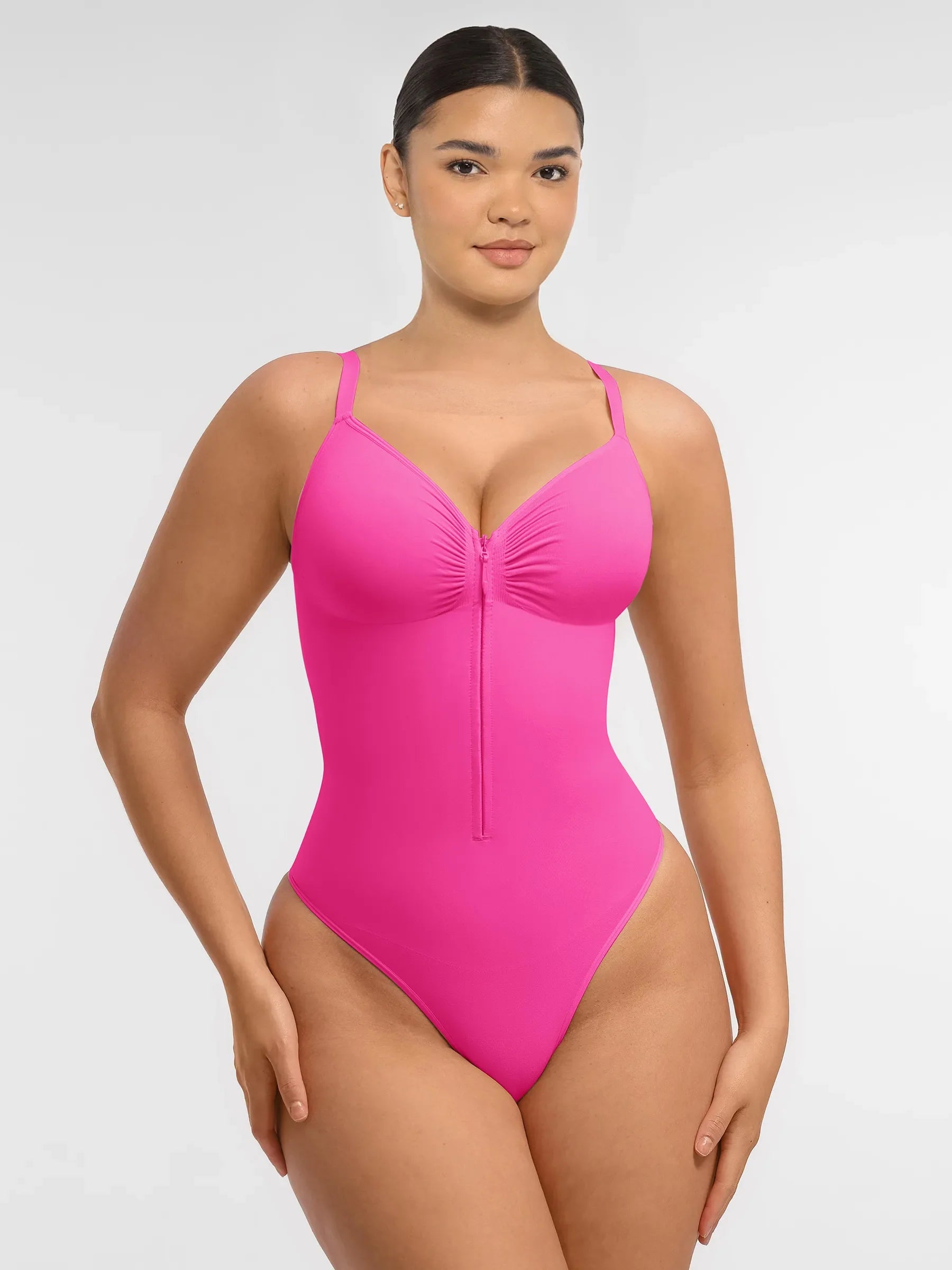 Feelingirl  Seamless Shaping Tummy Control Zipper Bodysuit