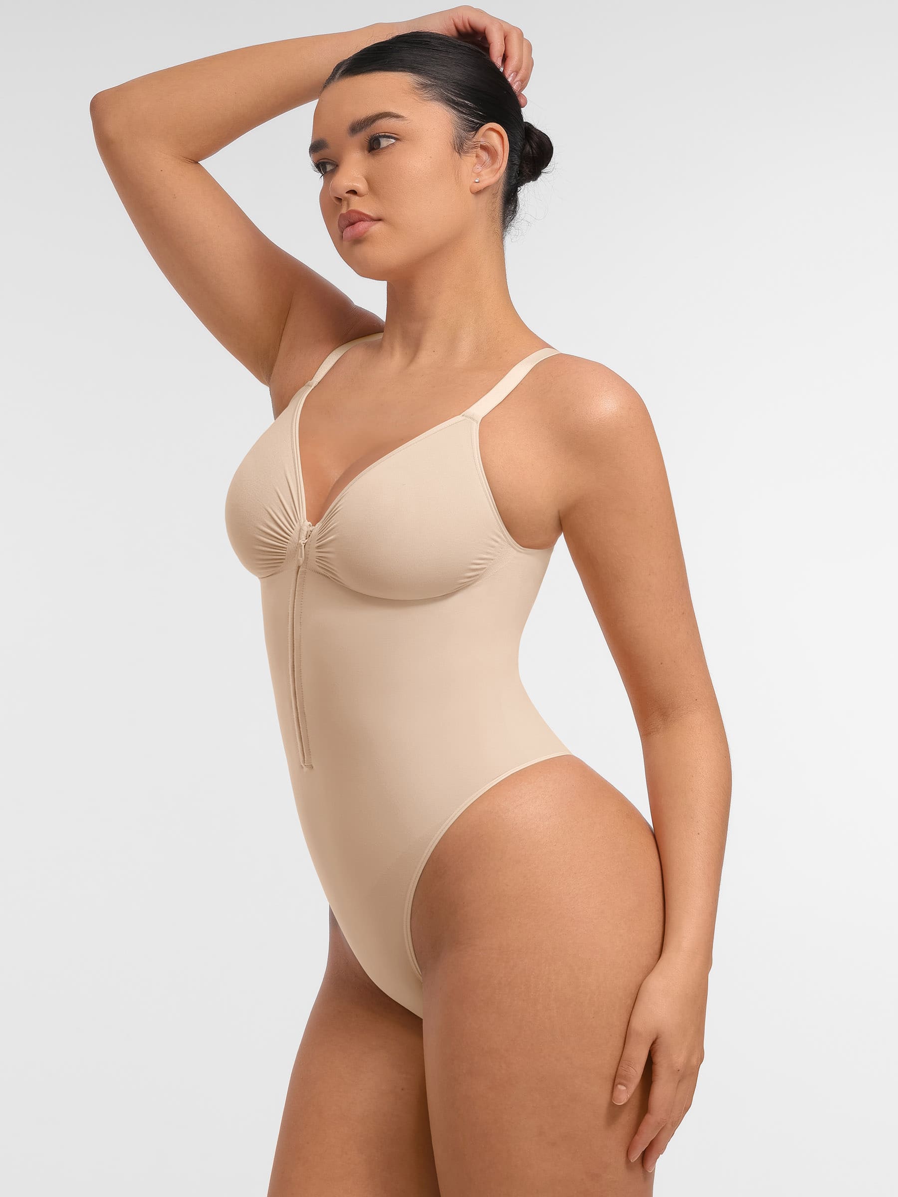 Feelingirl Tummy Control Seamless Zipper Shaping Bodysuit [BOGO]