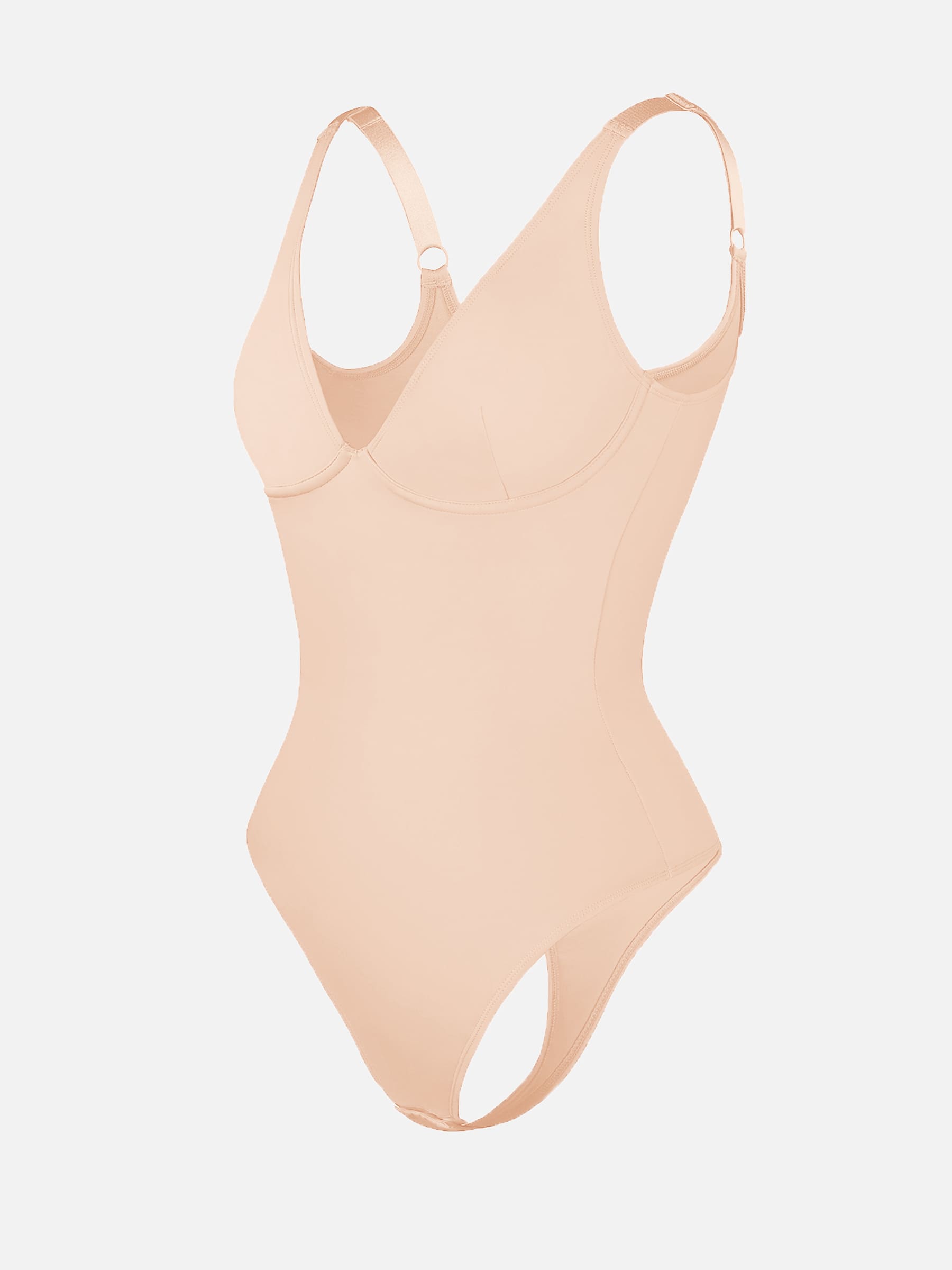 Feelingirl V Neck Tummy Control Thong Shapewear