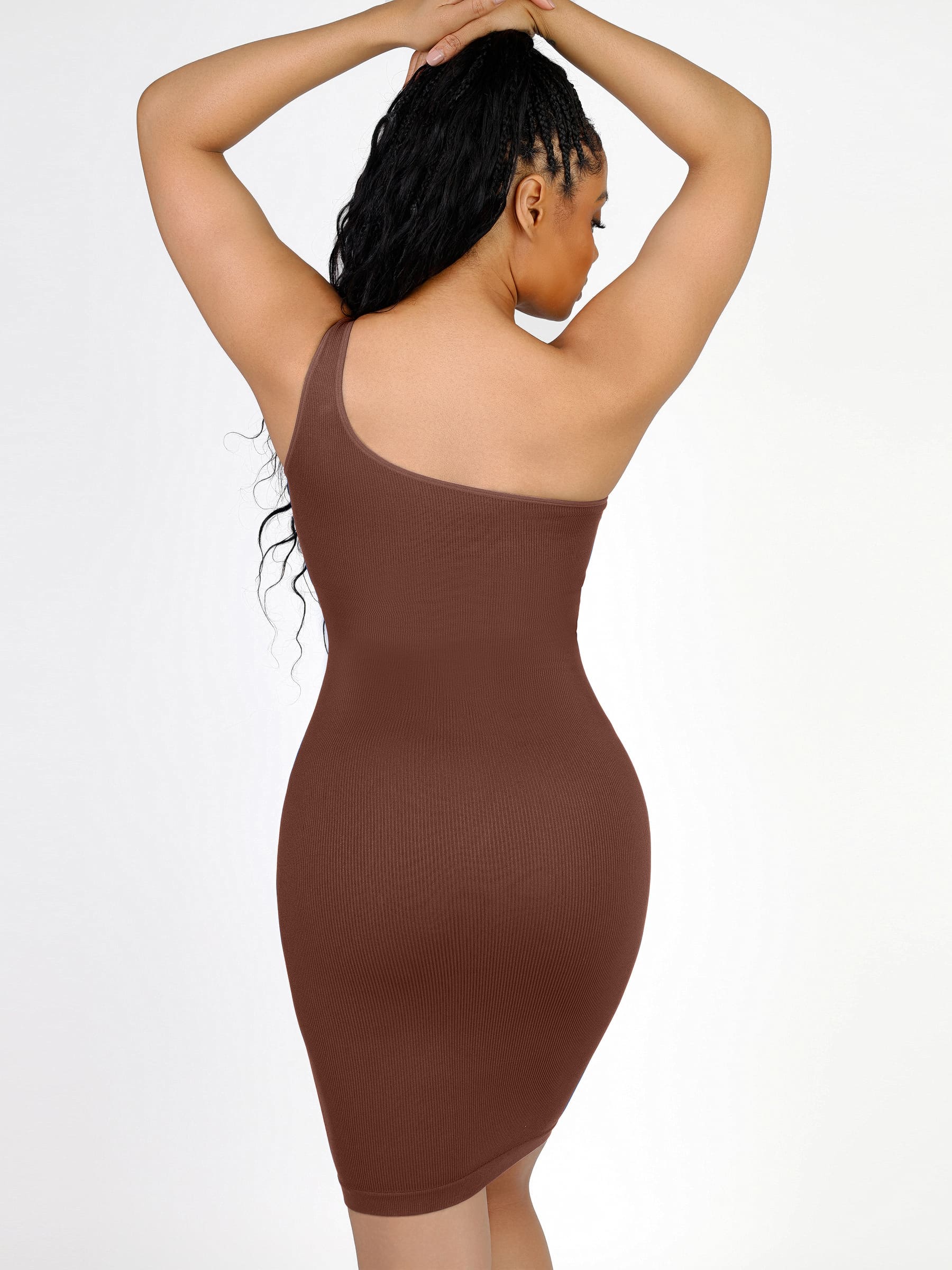 Feelingirl One-Shoulder Shaper Dress with Built-In Bra