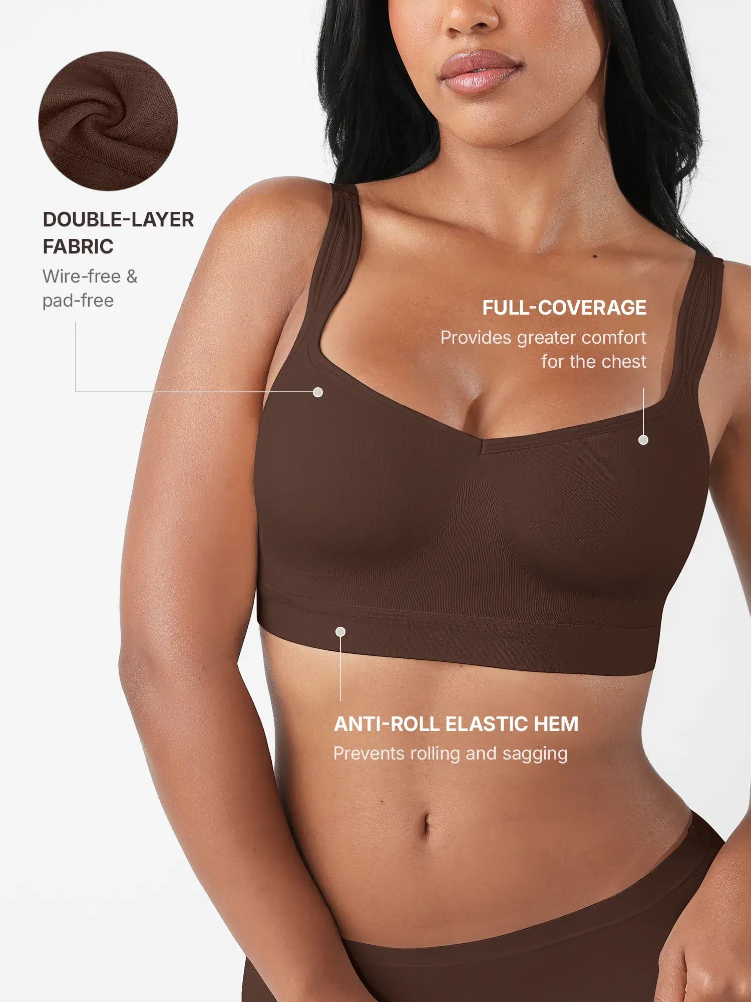 Feelingirl Full Coverage Smoothing Wireless Bra