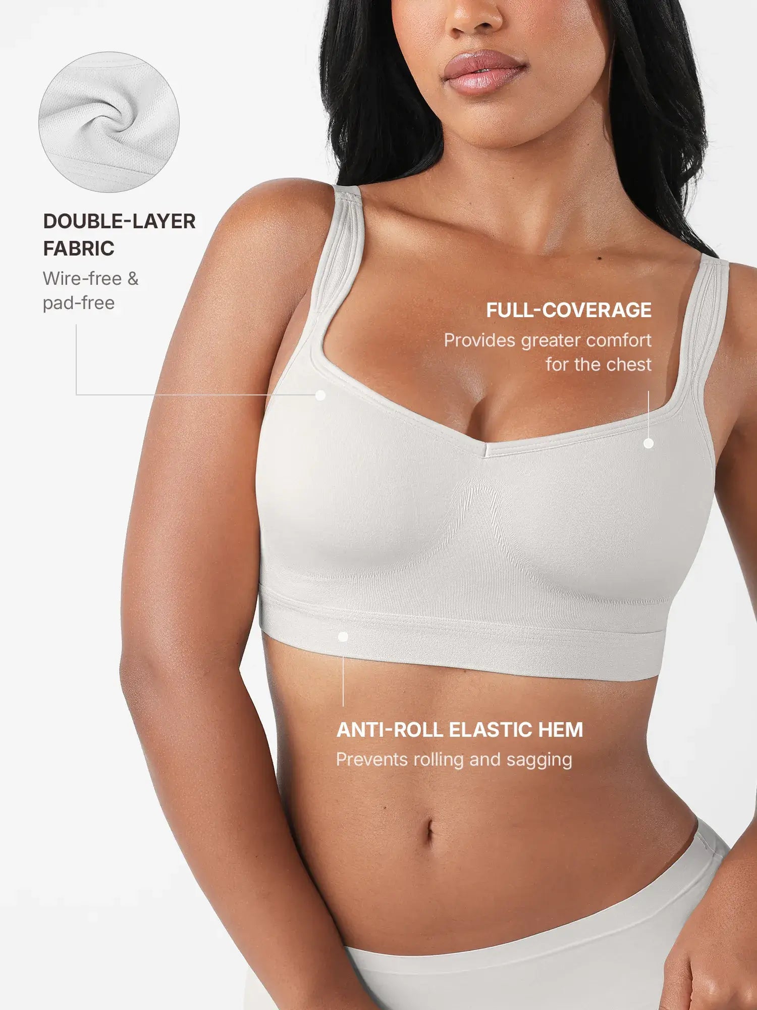 Feelingirl Full Coverage Smoothing Wireless Bra