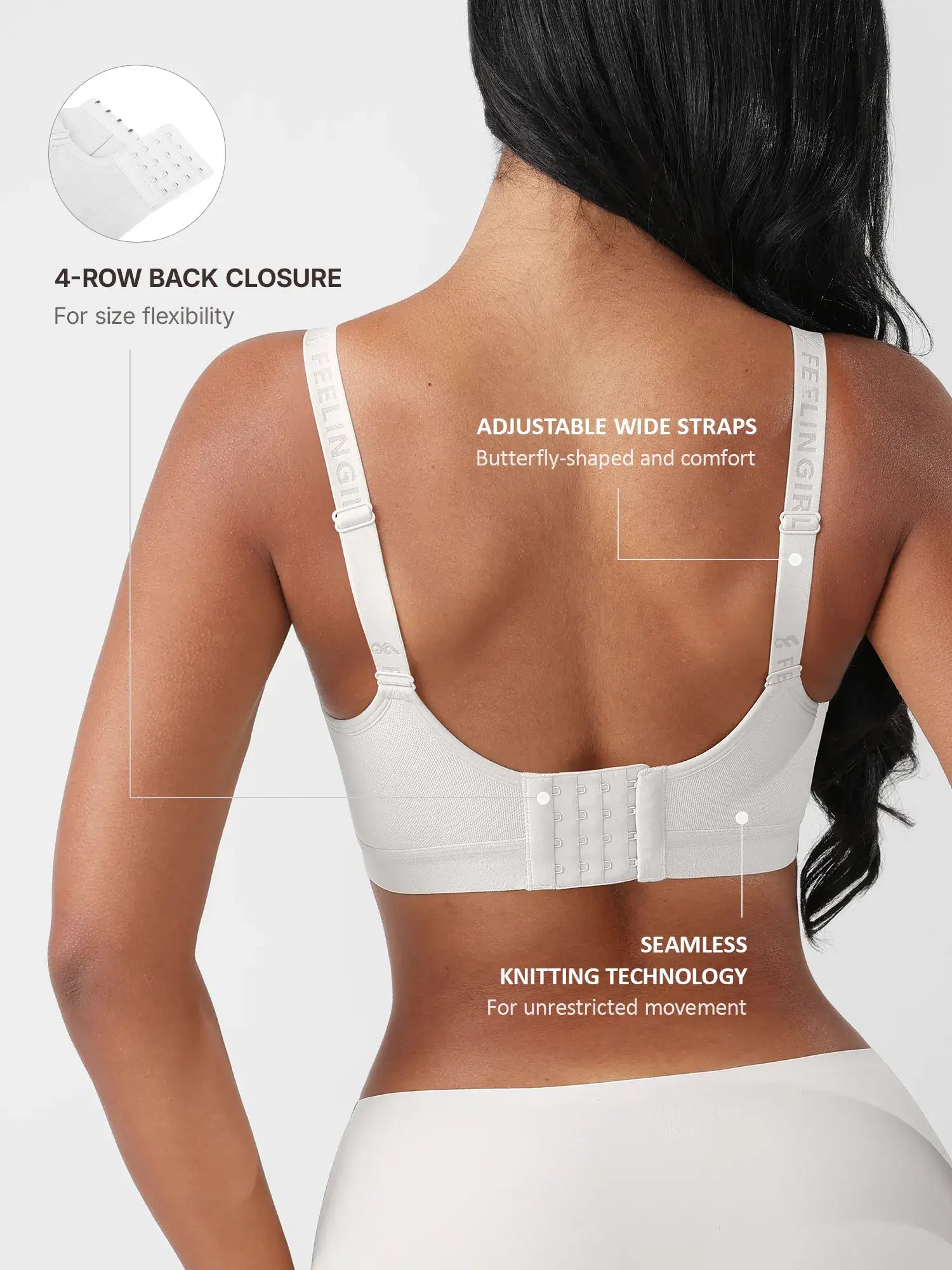 Feelingirl Full Coverage Smoothing Wireless Bra