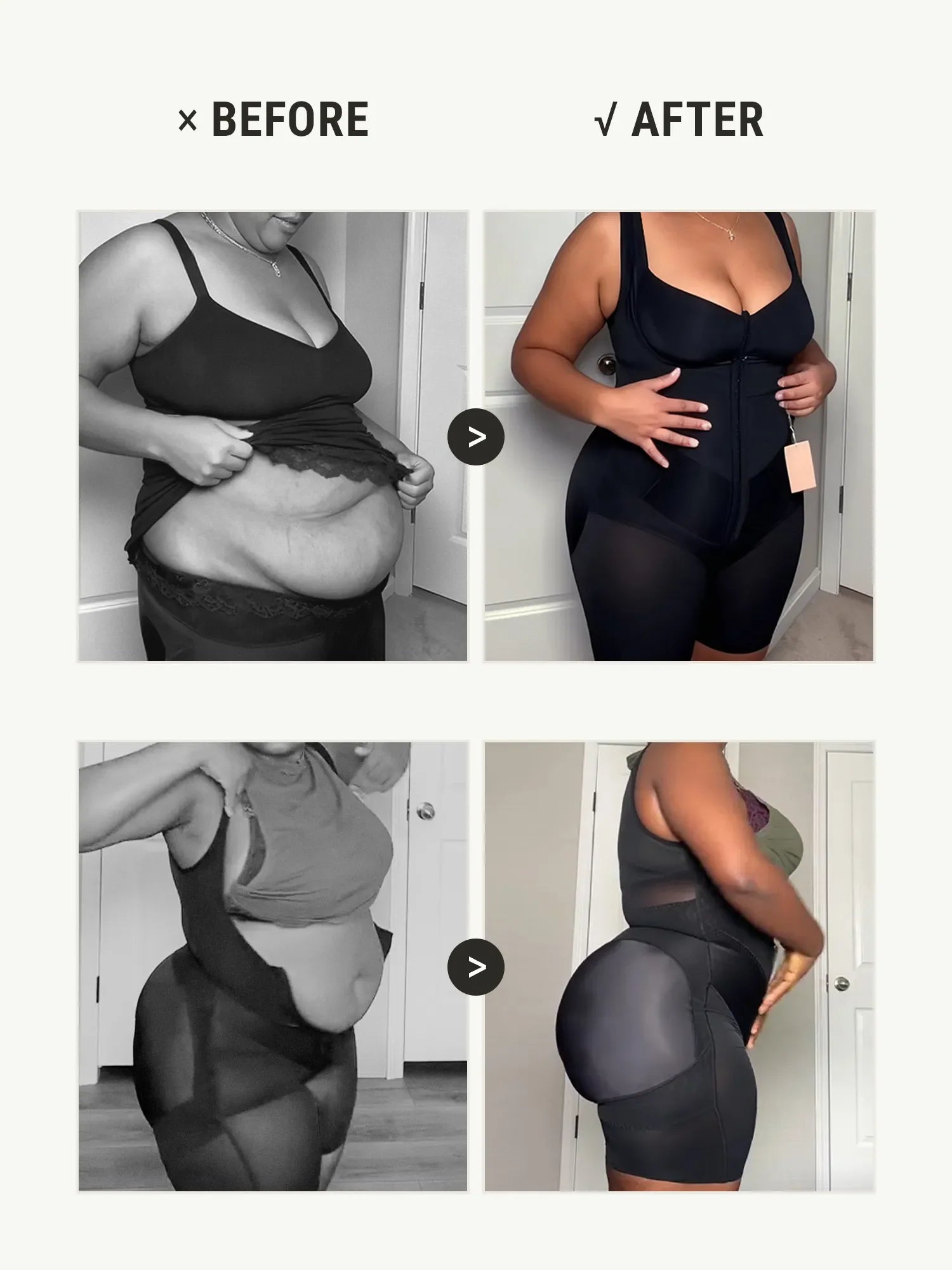 Feelingirl U-Shaped Faja Tummy Control Butt Lift Bodysuit