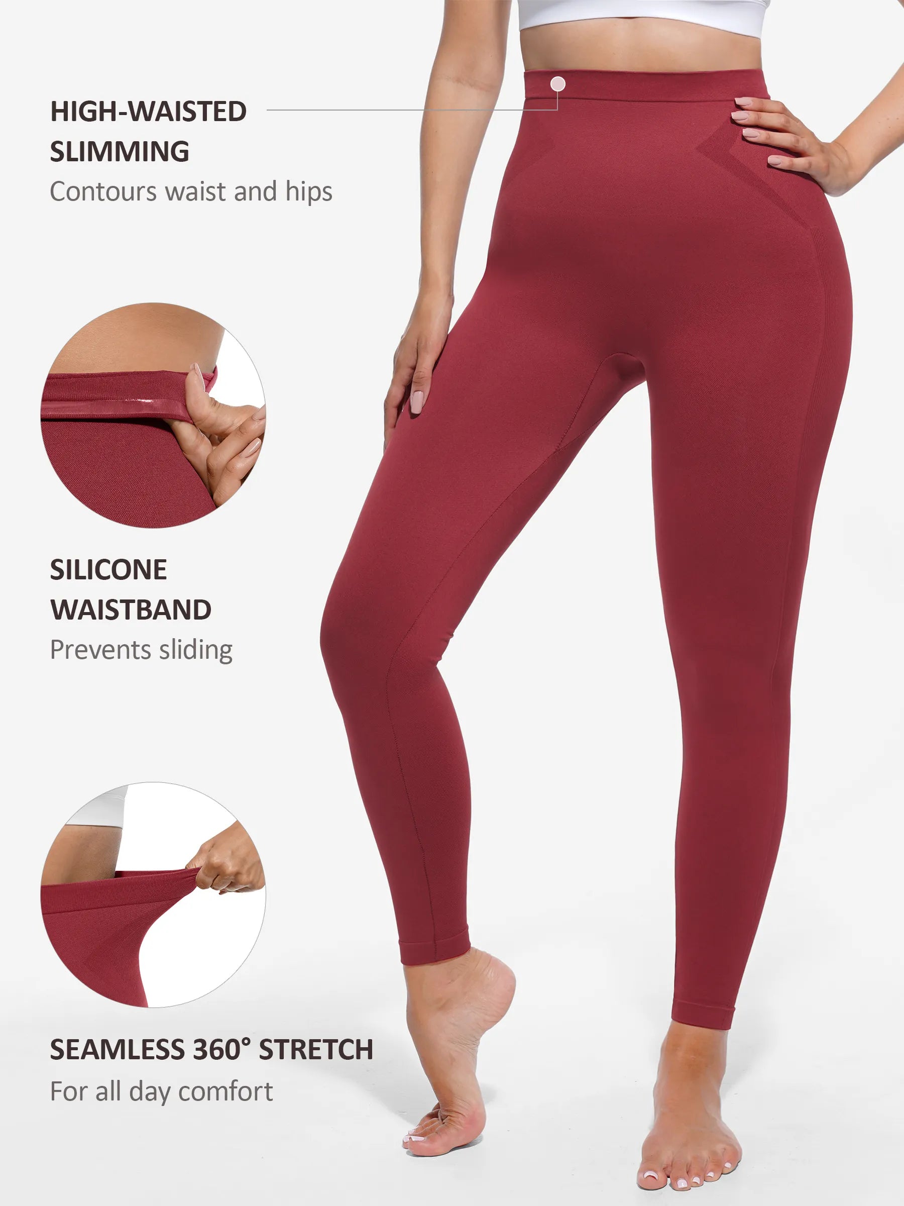 Feelingirl Seamless High-Waist Leggings