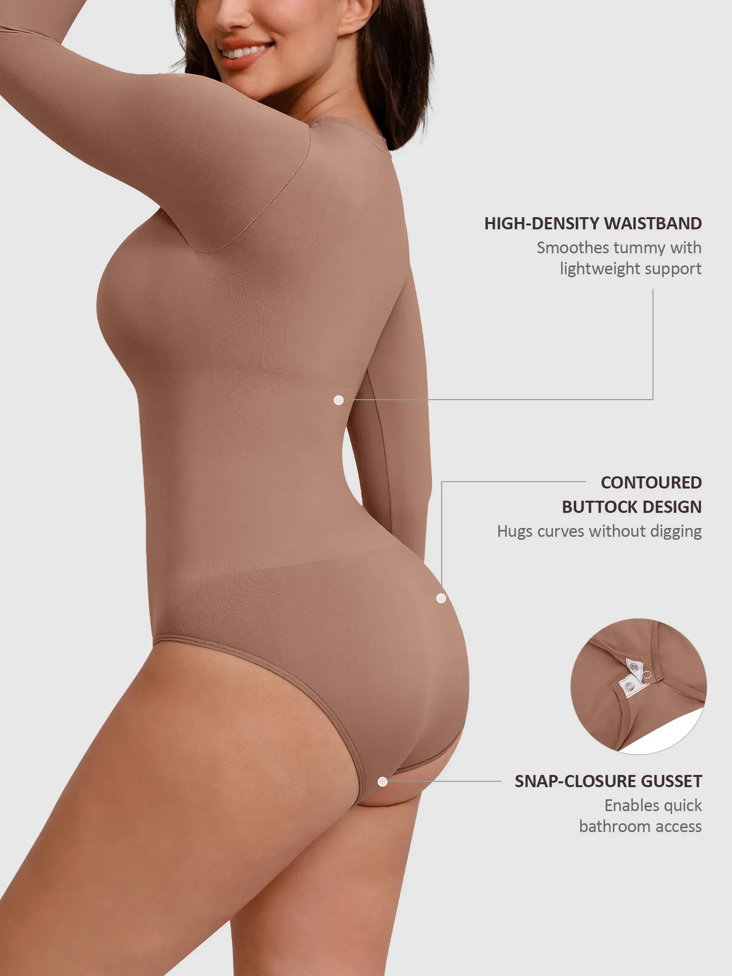 Feelingirl Seamless Crew Neck Bodysuit